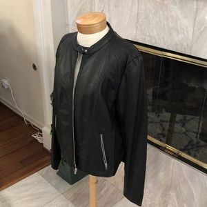 Kenneth Cole Reaction Leather Jacket XL size 16